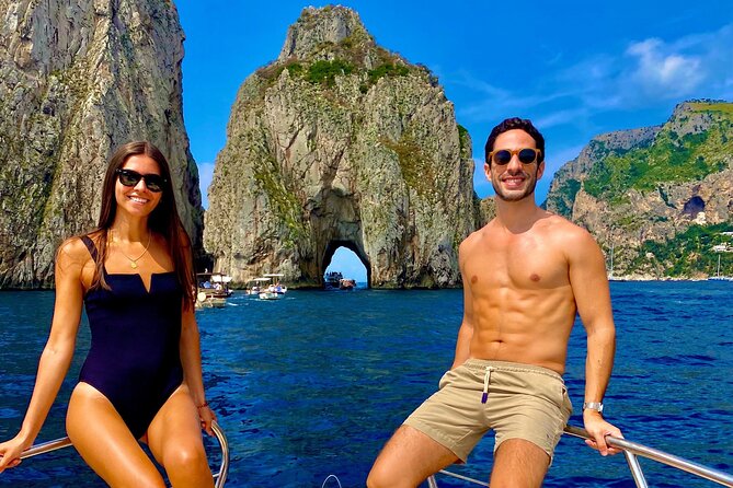 3-hour private boat tour of the island of Capri - Punta Carena Lighthouse and Bagni di Tiberio Views