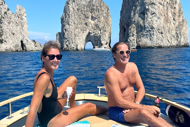 All inclusive Capri Boat and City Tour from Sorrento - Spiaggia Marina Grande: the classic Capri beach vibe