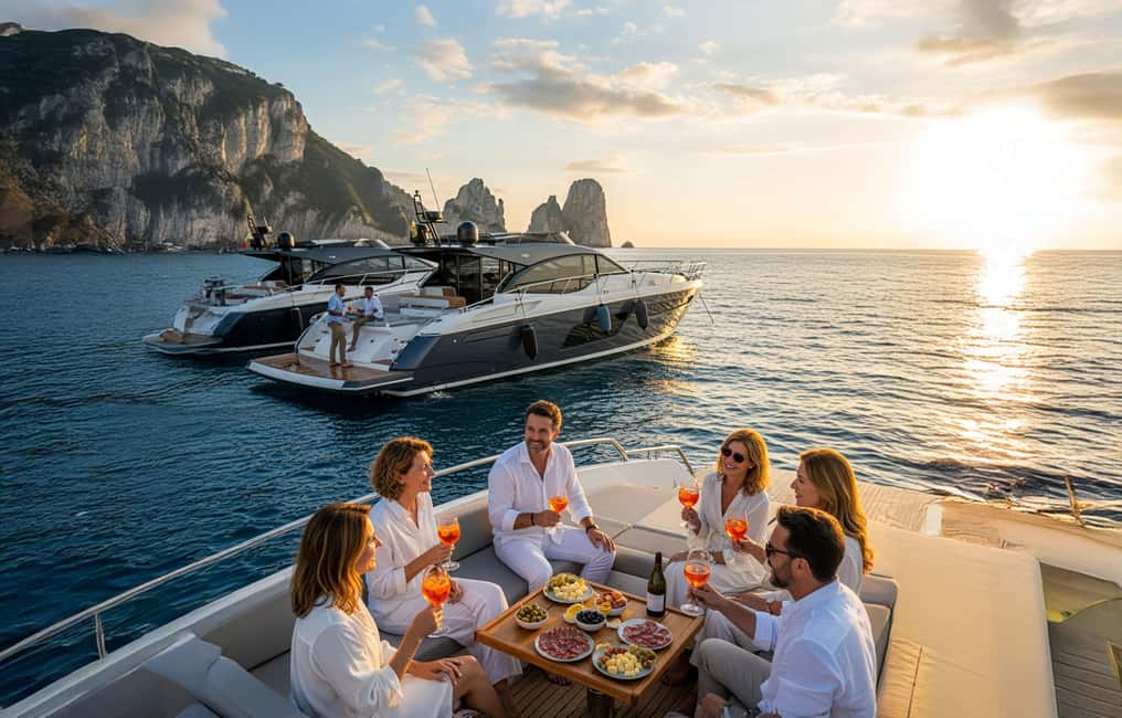 Amalfi Coast: Romantic Sunset Cruise with Music & Cocktails - Where the Boat Stops: Swimming and Snorkeling in Crystal-Clear Water