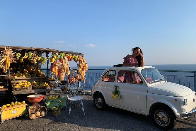 Amalfi Coast Vintage Tour. The Dolce Vita in an Original Fiat 500 - Positano: colorful alleys, craft shops, and a walk toward the water