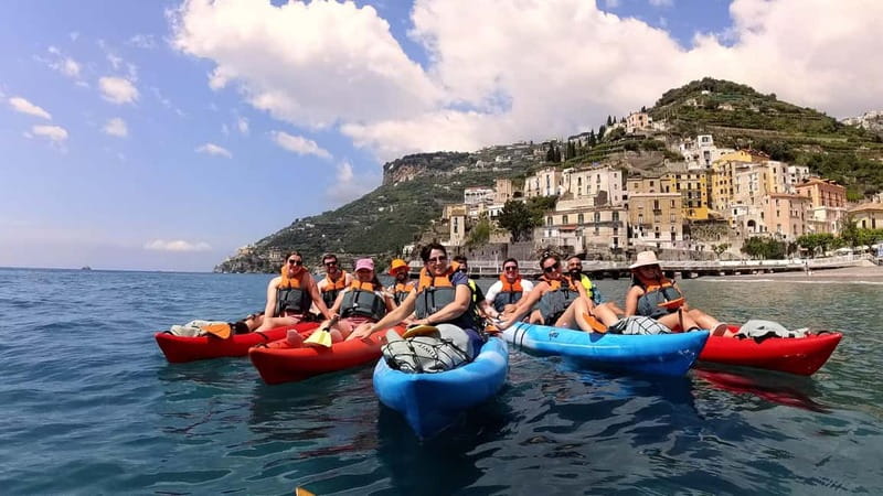 Amalfi: Kayak/Snorkel Tour to Pandora Cave with Lemon Spritz - Maiori passing sights: Norman Tower and the sulfur cave