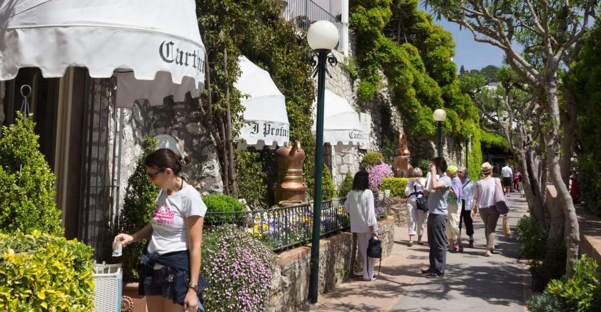 Capri, Anacapri & Blue Grotto Small Group Tour - Piazzetta di Capri: Coffee Breaks, Lunch Time, and Shopping Without Rush