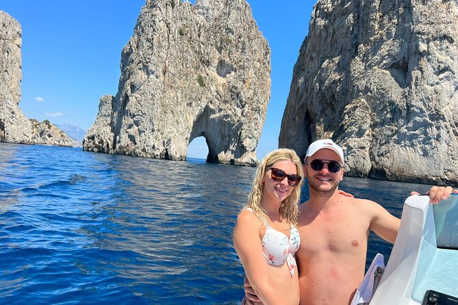 Capri and Blue Grotto Private Boat Tour - Cala del Rio and the Heart Cave moment