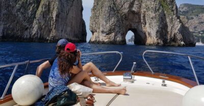 Capri by Boat from Massa Lubrense - The coast ride: Mariciano waterfall, Mitigliano bay, and Punta Campanella