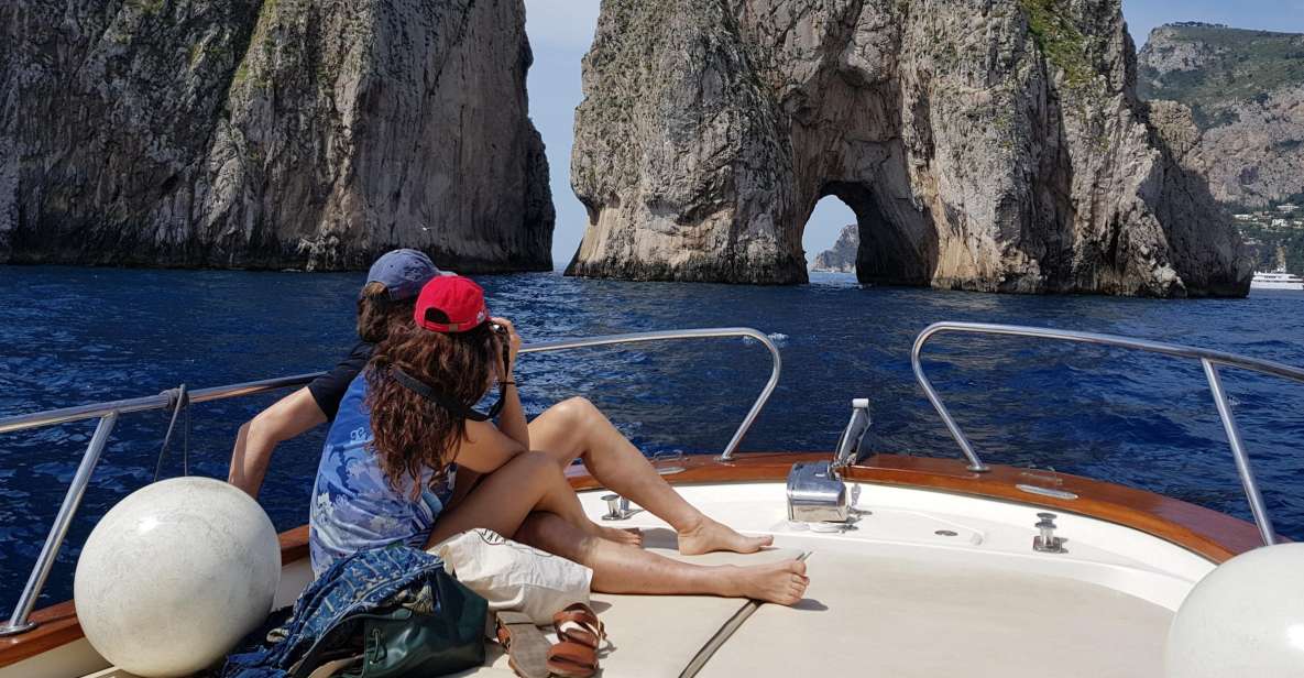 Capri by Boat from Massa Lubrense - The coast ride: Mariciano waterfall, Mitigliano bay, and Punta Campanella