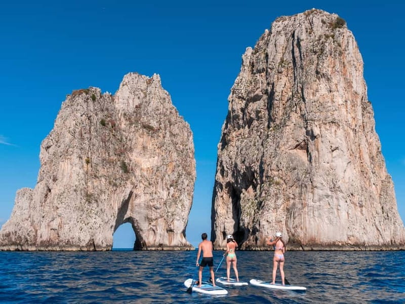 Capri: Caves and Beaches Paddle Board Tour. Photos included - First Stop: Getting Set Up at Capri Hydro (Green Watersports)