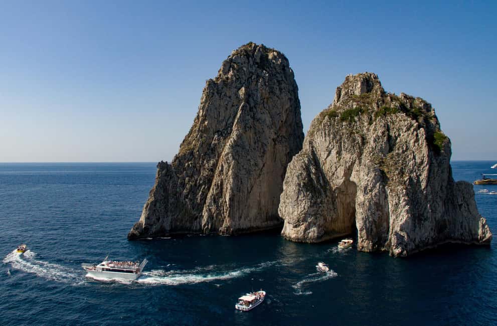 CAPRI CLASSIC BOAT TOUR - Hotel-to-Capri Logistics: Massa Lubrense, Van, and Ferry