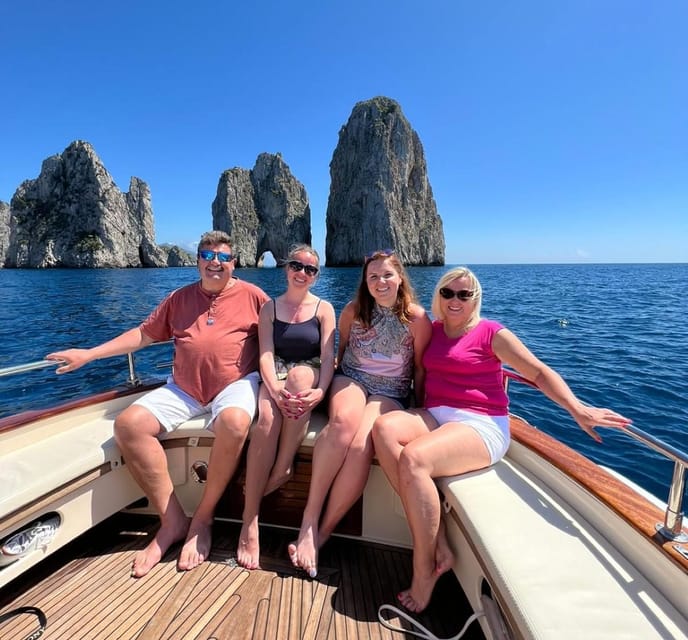 Capri: Exclusive Boat Tour of Hidden Gems with Swimming - What’s served onboard: limoncello tasting, prosecco, snacks, and water