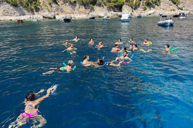 Capri Private all inclusive Boat Tour with City Exploration - The Aperitif Anchor Break at Punta Ventroso