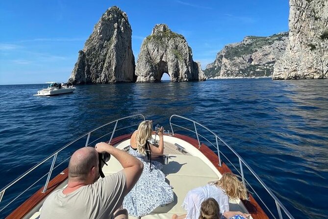 Capri Private Boat Tour from Positano or Praiano - I Faraglioni: the arch of love and your first swim