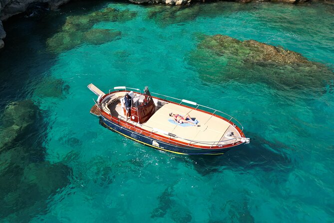 Capri Samba Boat Tour, Sail in Style by Boat. - Grotta Verde: green-water swim time with snorkeling gear included