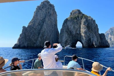 Capri Secret Corners Semi-Private Boat Tour with Local Captain - On-board drinks, Bluetooth music, and that pro-feel hi-fi setup