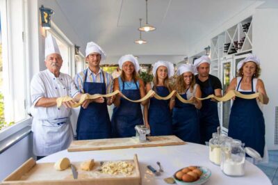 Cooking class: How to make Ravioli, Tagliatelle & Tiramisù! - Getting there: boat shuttle from Positano vs. stairs to La Gavitella