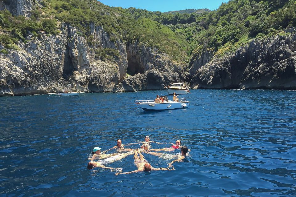 From Amalfi: Amalfi Coast 6-Hour Private Grottoes Boat Trip - The waterfall moment and the real swim stops