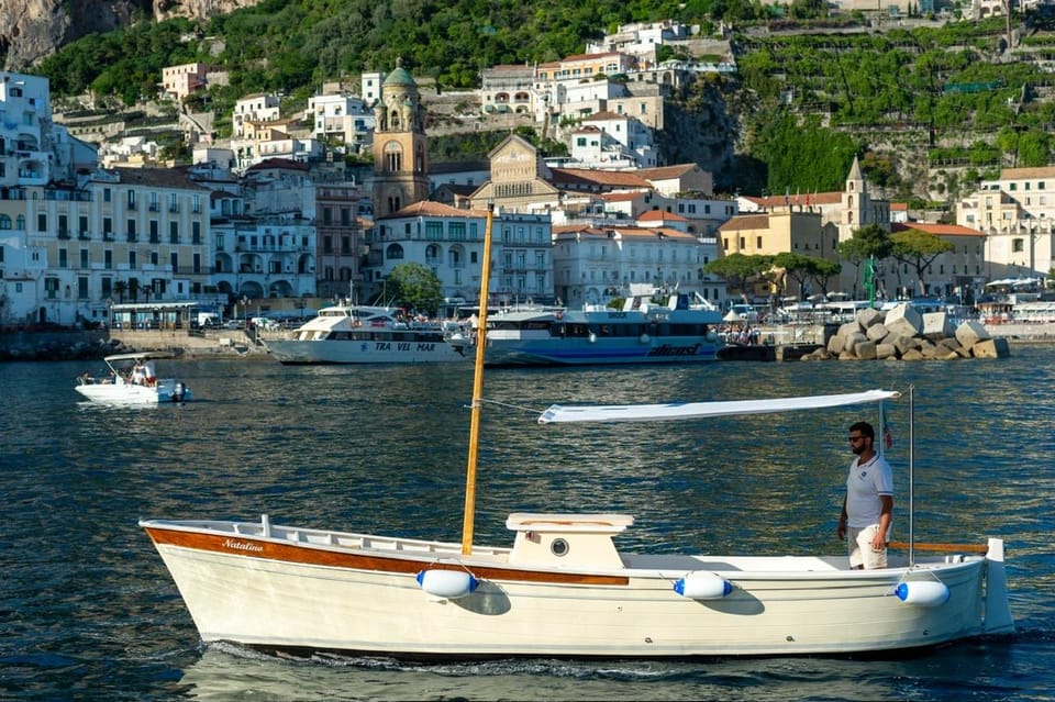 From Amalfi: Amalfi - Positano - Coast boat tour - Maiori area and the smaller towns: Atrani, Minori, Maiori