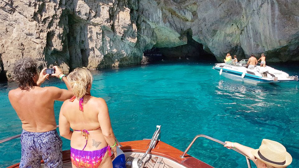 From Amalfi: Small Group Boat Excursion to Capri Island - Marciano Bay waterfall stop and the Peninsula views that set the scene