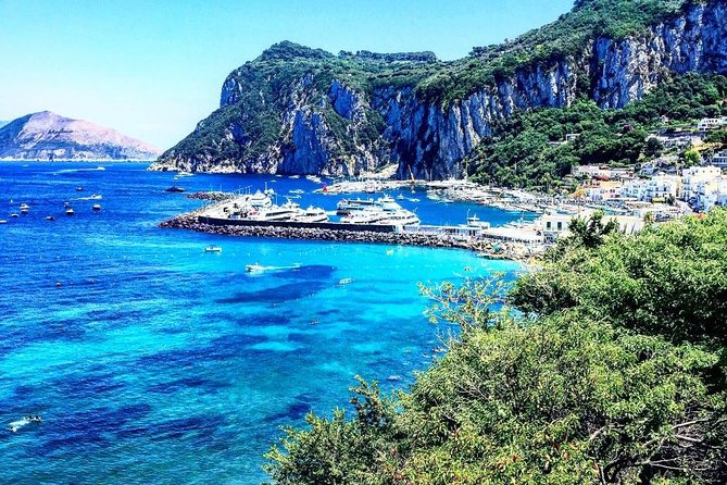 From Capri Semi-Guided tour of island at Pier 23 at 10,20 - Spiaggia di Marina Piccola and the Balcony-to-Sea Angle