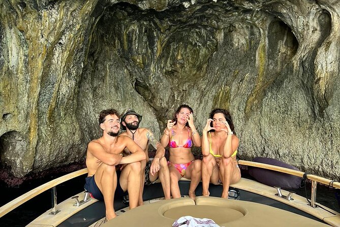 From Positano : Elite Capri Boat Day Free Bar, Brunch & City Walk - Grotta Verde (Green Grotto): the swim stop you’ll remember