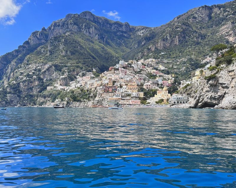 From Positano: Half-Day Amalfi Coast Boat Tour & Snorkeling - Where the tour starts: Positano’s Spiaggia Grande and the blue-and-white gazebo
