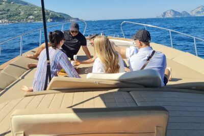 From Sorrento: Capri & Blue Grotto Boat Day Tour Up to 8 People - What you get on board: prosecco, beverages, fruit, and sea-day basics