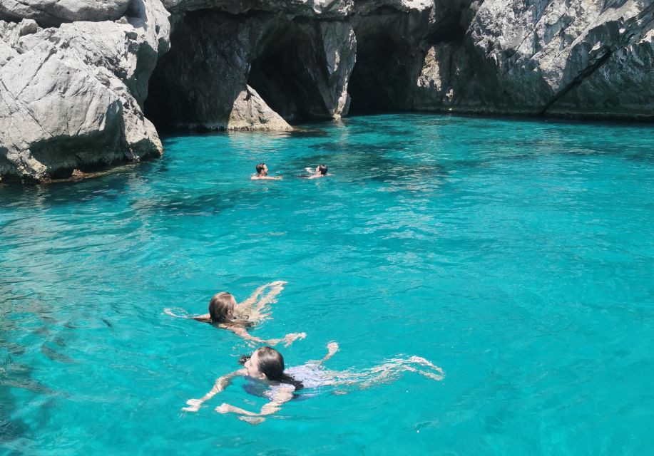 From Sorrento: Capri Boat Trip with City Visit & Swim Stops - Lunch on board: tomato and mozzarella sandwich, plus drinks