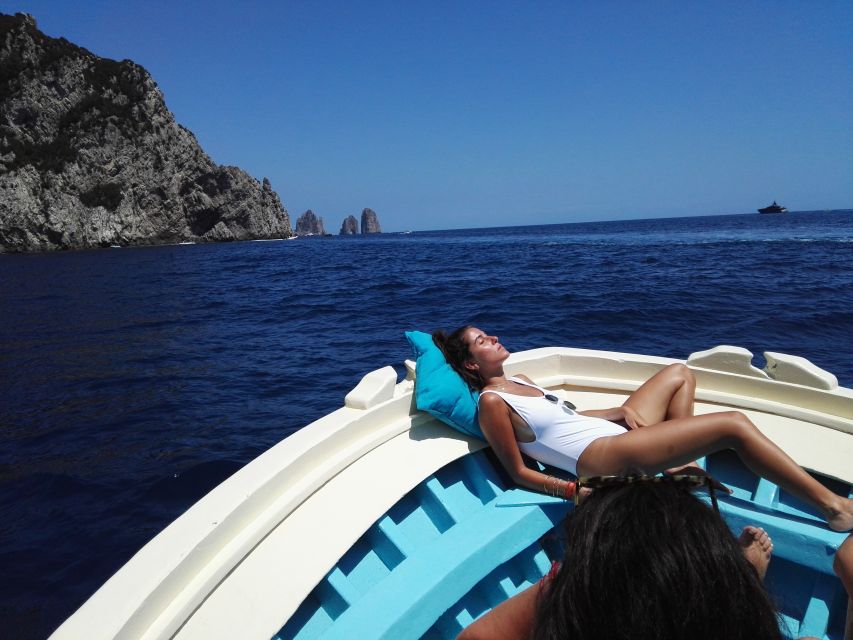 From Sorrento: Fishing in Capri with Lunch - Cruise Around Capri with a Swim and Snorkel Stop