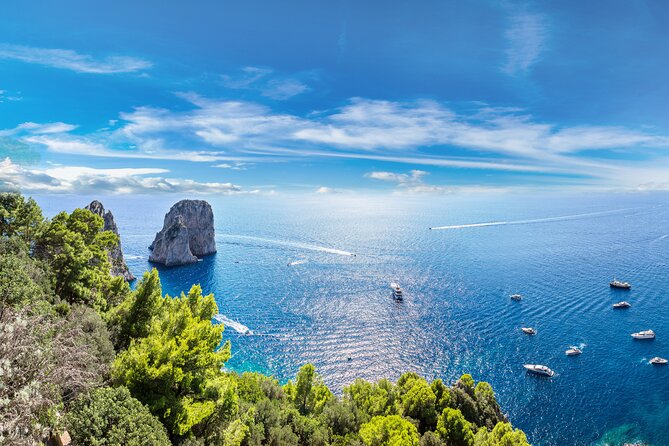Full Day Capri Tour from Pompeii by Small Ferry Boat - The included boat tour: Faraglioni plus three sea caves