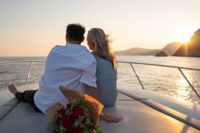 He said yes! Marriage Proposal at Sunset - Onboard comfort that makes proposals easier, not harder