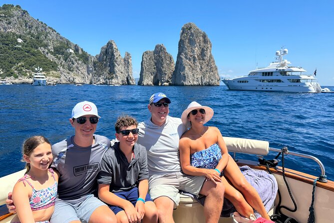 Luxury private boat tour to Capri and Blue Grotto on Gozzo 32 ft - Marina Piccola: a quieter Capri bay (and a nice contrast)