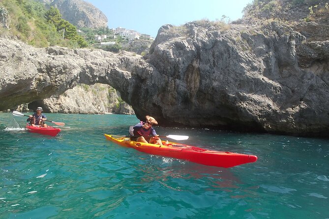 Maiori: Kayaking & Snorkeling tour along the Amalfi Coast - Getting on the water at Maiori’s Moorea Beach Club