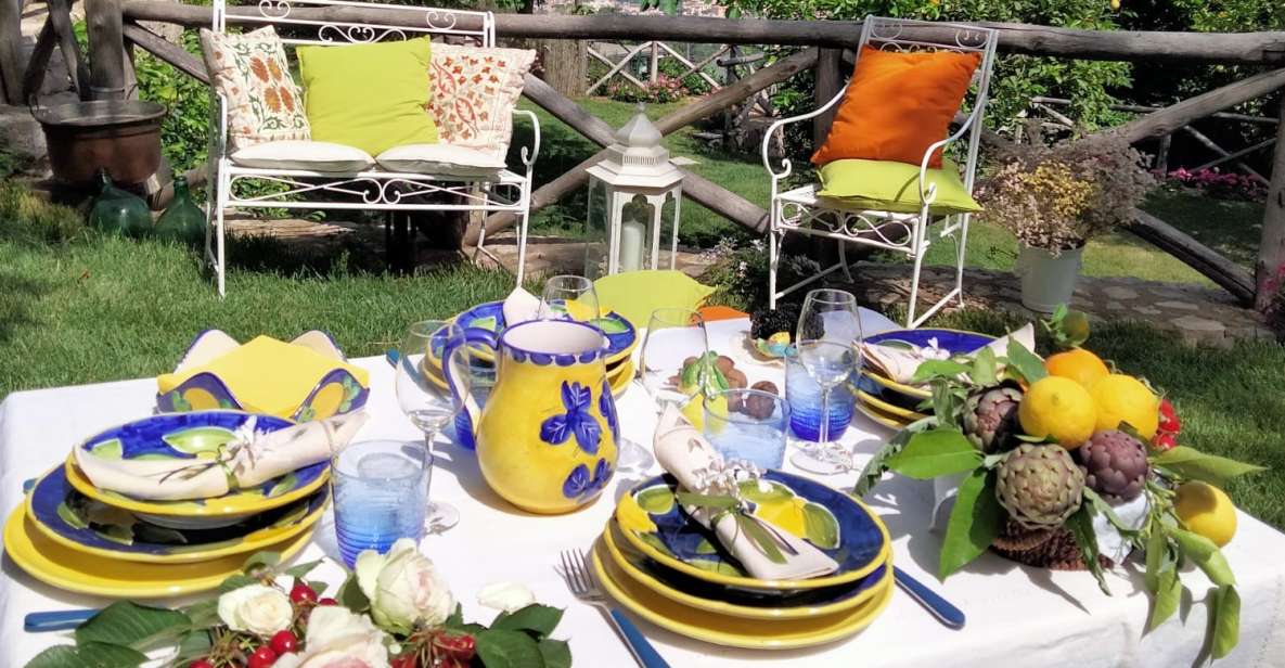 Piano di Sorrento: Cooking Class with Food Tasting and Wine - Touring the citrus grove and picking ingredients you’ll actually cook