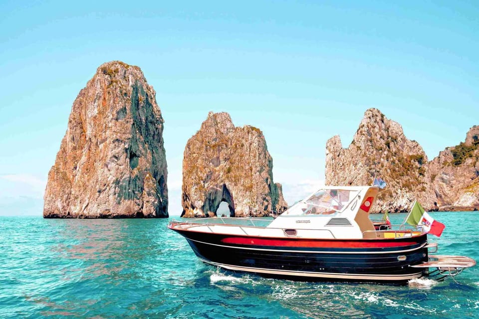 Positano: Capri and Blue Grotto Shared Boat Tour with Drinks - Positano Pickup to Marina Della Lobra: Getting There Without Losing Time