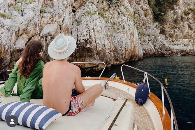 Private boat tour along Amalfi Coast - Praiano and its grotto stop: swimming plus coast drama