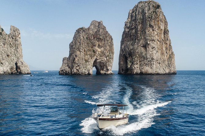 Private Boat Tour to Capri from Sorrento – Exclusive Experience - On-board comfort: snacks, drinks, snorkeling gear, and the toilet