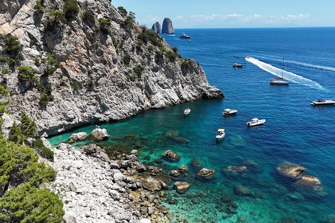 Private Boat Tour to discover Capri - Punta Carena Lighthouse and the lead-in to Blue Grotto