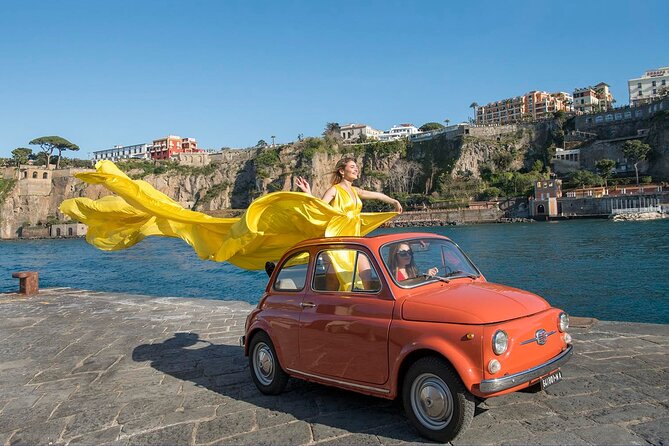 Private Flying Dress Photoshoot in Sorrento - Villa Comunale di Sorrento: sea views and a Vesuvius backdrop