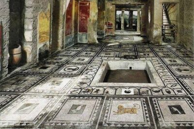 Skip the line Pompeii Guided Tour - Temple of Jupiter: the dramatic view with Vesuvius behind it
