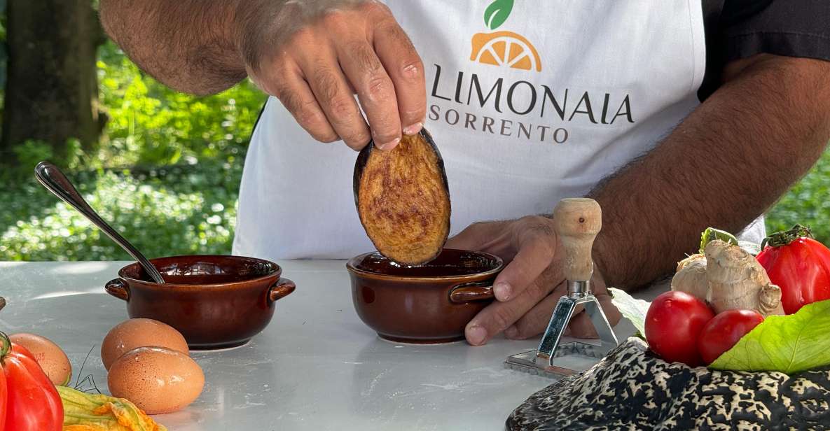 Sorrento: Authentic Italian Cooking Class in a Citrus Grove - Welcome drink, then you start with fresh-picked ingredients