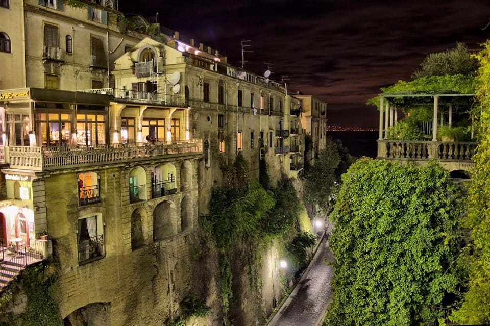 Sorrento by night... with a tasty surprise - Via Santa Maria della Pietà and Sorrento Cathedral Exterior Views