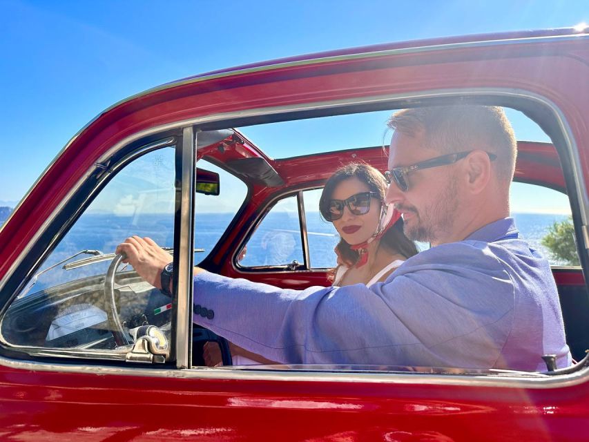 Sorrento Coast Couples Photo Tour by Vintage Fiat 500 - Pickup from your stay: easy start, flexible timing