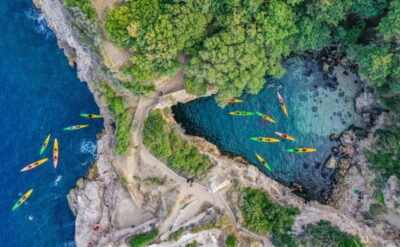 Sorrento: Guided Kayak Tour + Free 1h Paddleboarding - From Via Marina Grande to the sea: how the tour starts