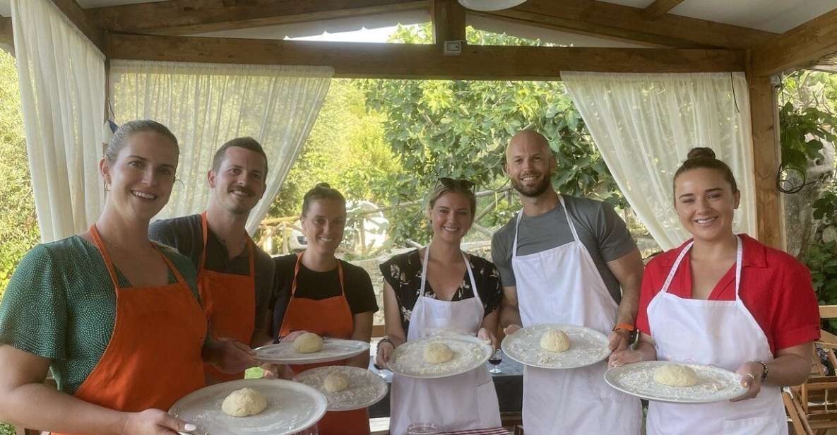 Sorrento: Half-Day Pizza Making, Wine, Limoncello & Pick-Up - Drinks and dessert: homemade wine, limoncello tasting, and sweet finish