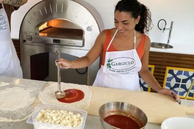 Sorrento Pizza School Activity in Italy - Olive Oil, Cheese, Salami, and the Tasting Portion That Makes Pizza Make Sense