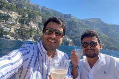 Sorrentomaxiboat tours to Capri - Passing Queen Giovanna’s Villa ruins and a sea-facing village