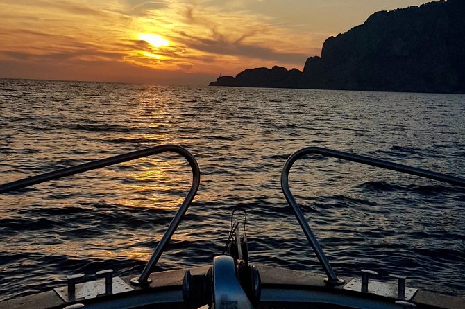 Sunset tour by private boat - Marina Piccola, Grotta Verde, and Punta Carena at Sunset Time